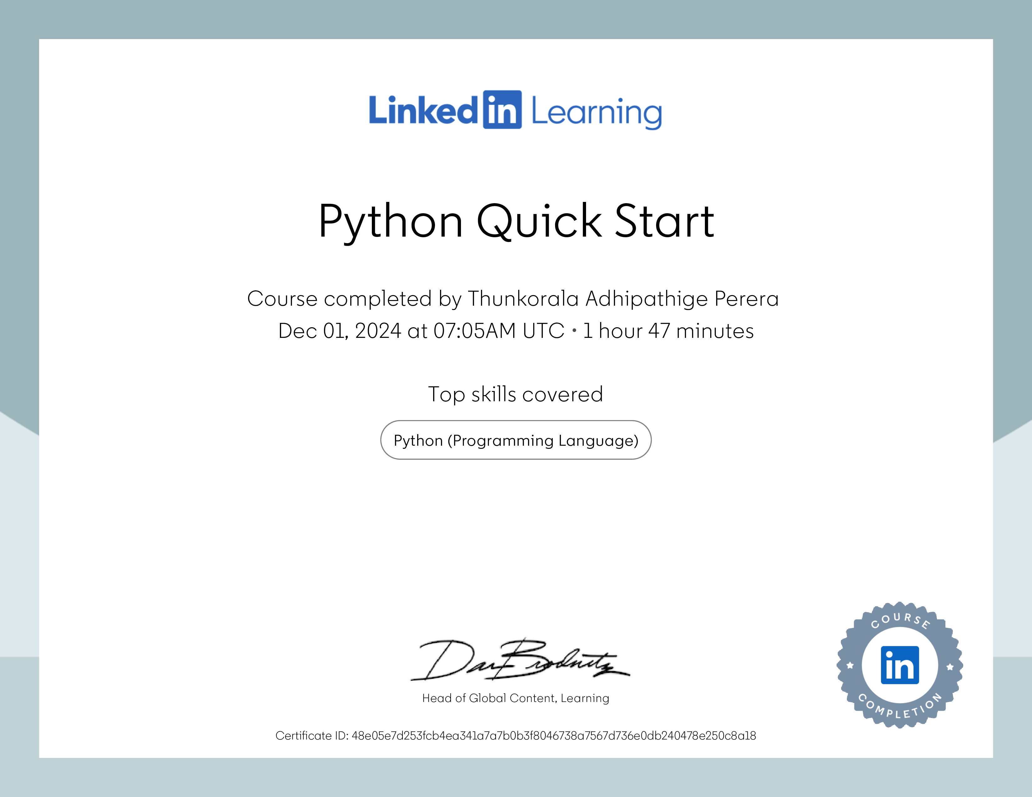 Certificate 1